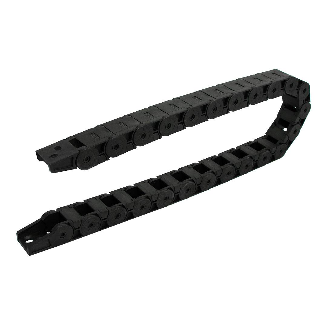 Catena portacavi in nylon da 18 mm x 18 mm, filo di traino nero, lunghezza 800 mm, catena a rulli per cavi efficienti e nizat