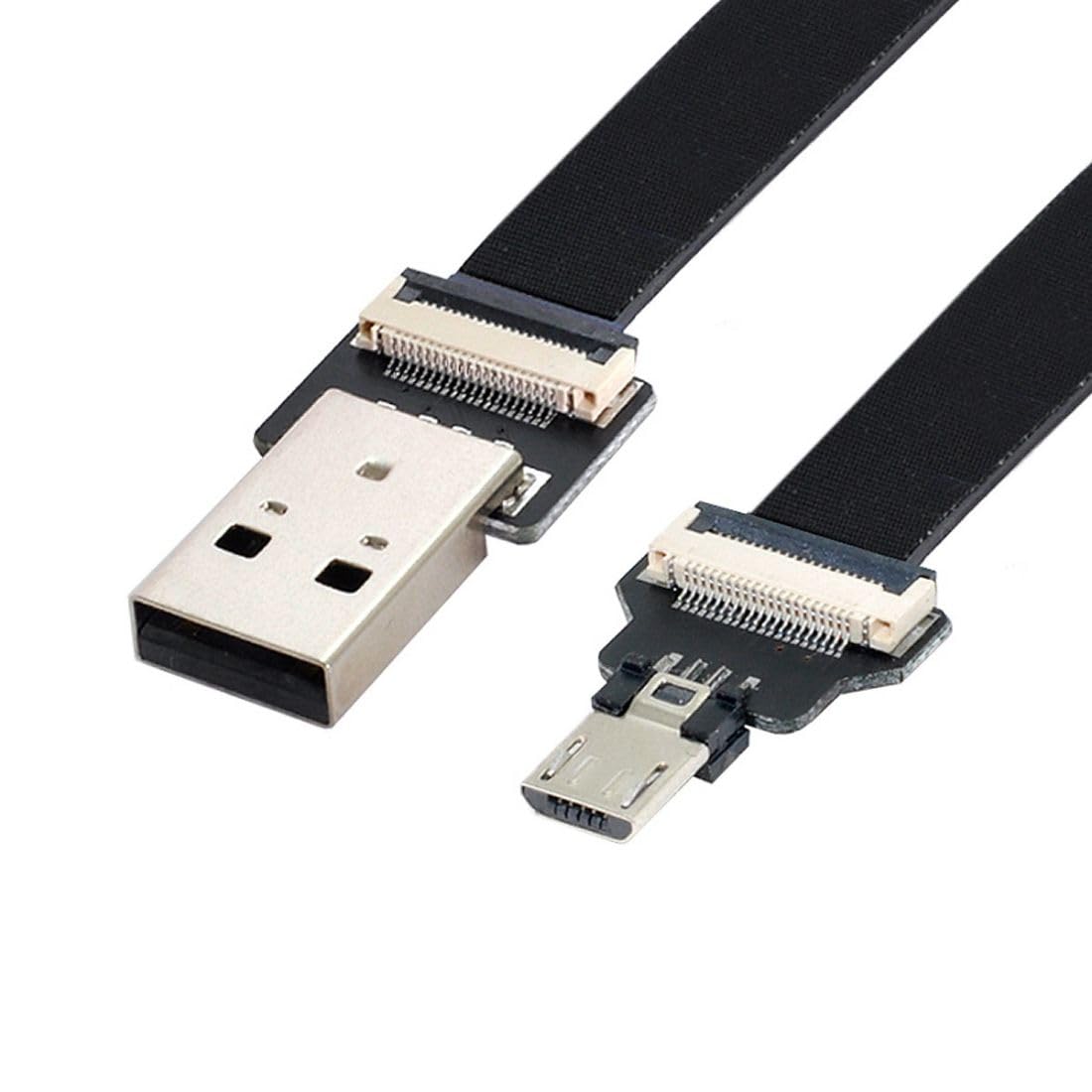 chenyang CY Type-A USB 2.0 Stecker auf Micro USB 5Pin Stecker Daten Flaches Slim FPC Kabel 50CM für FPV & Disk & Telefon
