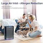 Air Purifiers for Home Large Room Cover 2,100 Ft²,Home Air Purifier with Air Quality Monitor & Aromatherapy,Auto H13 Air Purifier Removes Pets Hair Dust Smoke Odor,with 7 Colors Light(Black) - Image 2