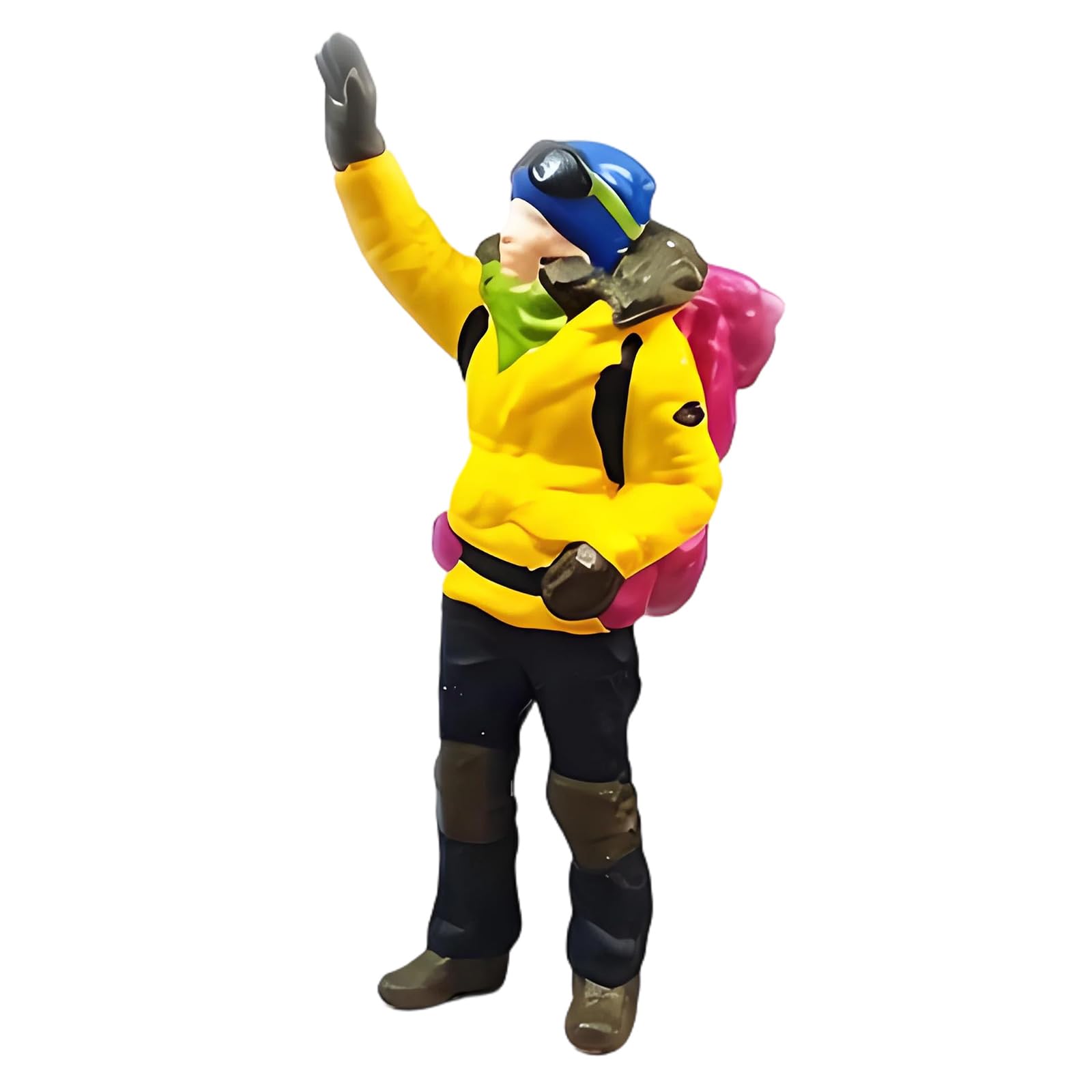 Hredyqw 1:87Th Scale Miniature Hiking Backpackers Rock Climbing Resin Figurines For Home Decors And Model Displays