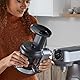 Kenwood Slow Juicer KAX720PL Zubehör für Kenwood Küchenmaschinen, elektrischer Entsafter mit 400ml Saftbehälter und Anti Tropf Funktion, Silber Grau