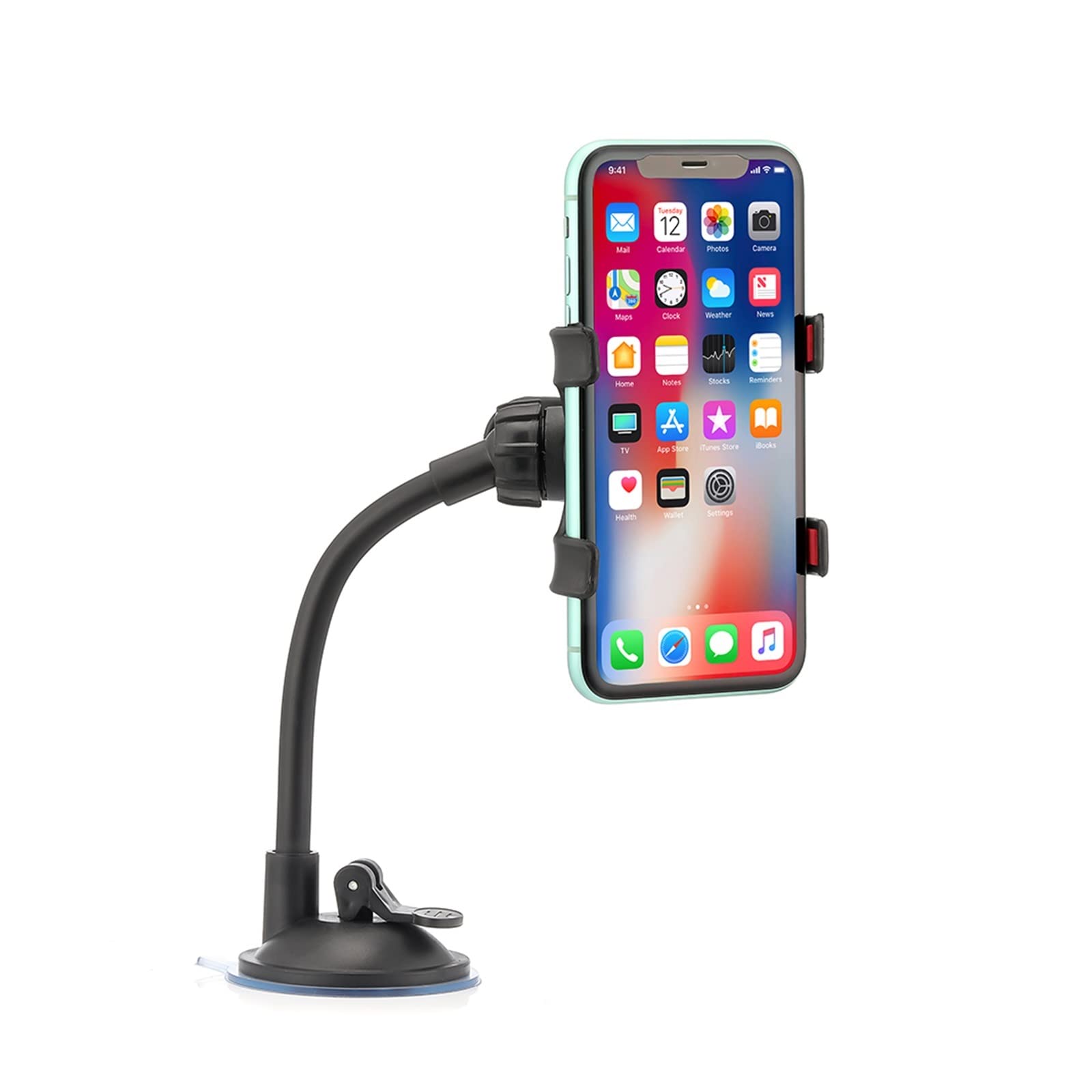 Xuanqingyi Store Obrotowy uchwyt samochodowy na telefon o 360° Uniwersalny uchwyt samochodowy do montażu na desce rozdzielczej Stojaki na telefony Akcesoria samochodowe Uchwyt samochodowy do telefonu