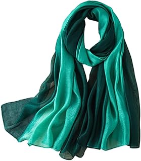 Mujer Pañuelo de Seda Gradiente de Color Sólido