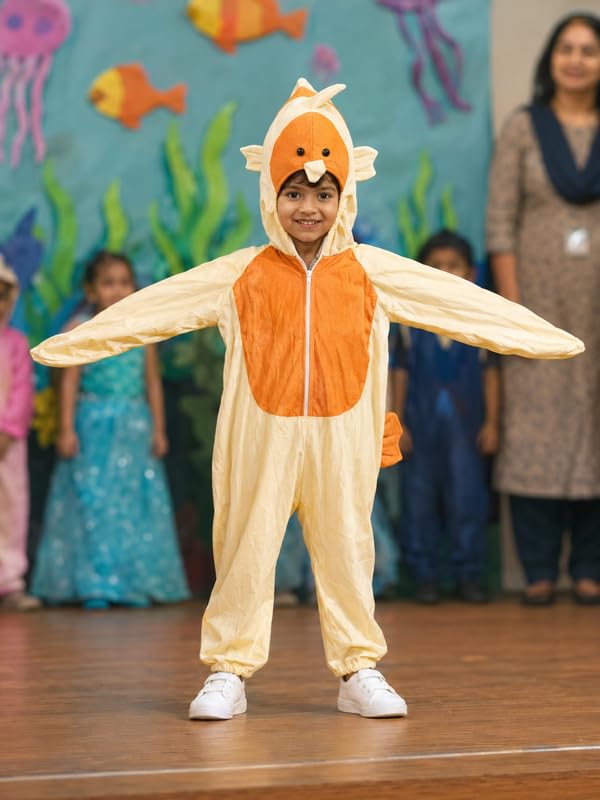 Image of Animal Costume for Kids | Plush Fancy Dress Costume for Boys & Girls |School Fancy Dress, Annual Day, Jungle Theme, Role Play, Halloween & Birthday Party