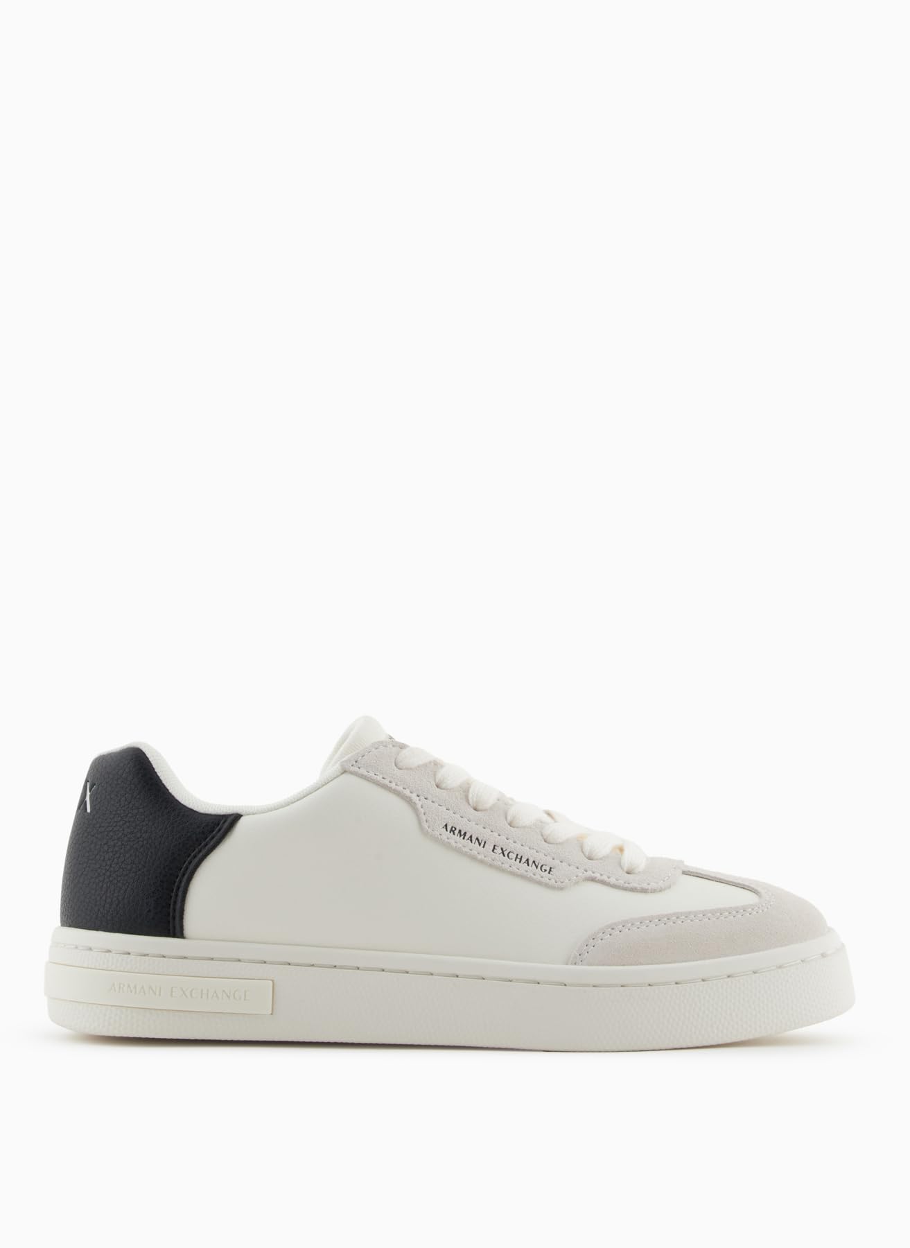 Armani Exchange Women's London Trainers, Off white black, 5 UK