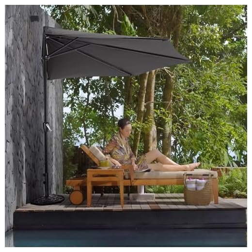 Best luxury outdoor umbrellas ABCCANOPY 11FT Half Patio Umbrella
