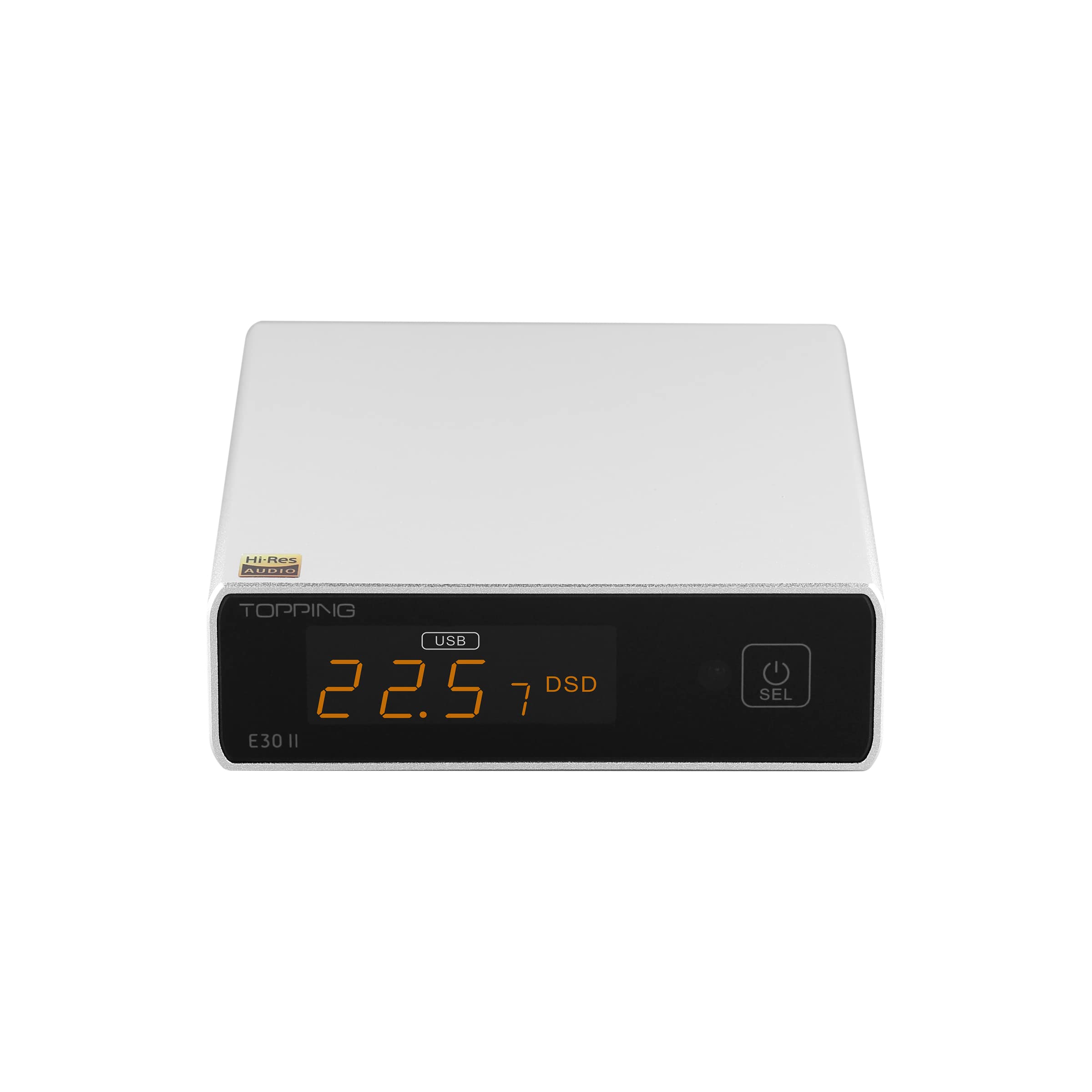 Fanmusic TOPPING E30 II Dual AK4493S Decoder DAC XU208 32bit/768k DSD512 Touch-Bedienung mit Hi-Res-Decoder mit Fernbedienung (Silber)