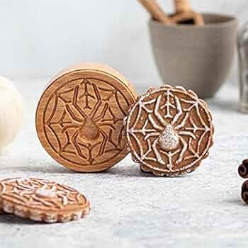 Amazon｜蜘蛛の巣*wood cookie stamp*木製*decora-shop お菓子