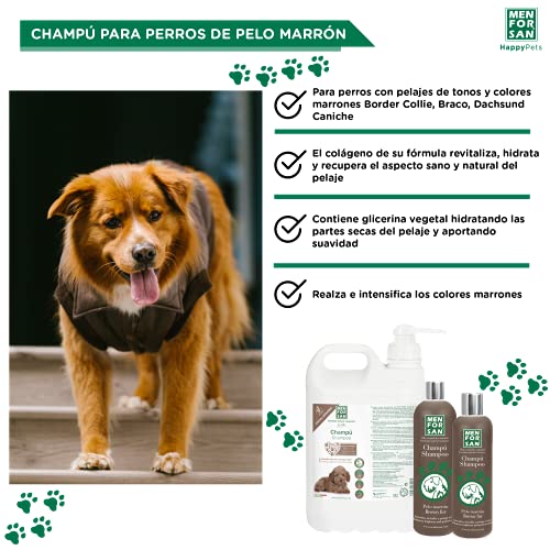 Menforsan Shampoo per Cani dal Manto Marrone, 1L