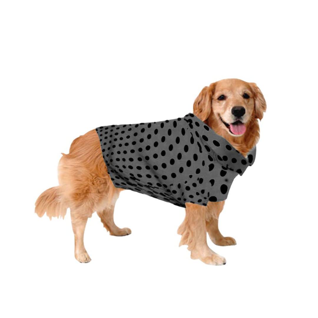 Sage Square Dog Shirt Polka - Stylish Grey & White Polka Dot Casual Shirt for Dogs, Polka Dot Dog Shirt in Grey, Premium Cotton Polka Dot Pet Shirt (Grey 30 Inch) (B0BCJCL346) Amazon Price History, Amazon Price Tracker