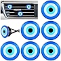 6 Pieces Evil Eye Air Vent Clips Eye Car Air Fresheners Vent Clips Lucky Blue Turkish Interior Spiritual Air Conditioning Outlet Clips Accessories Decorations for Girls Women Men