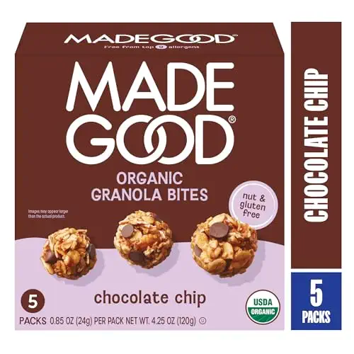 MadeGood Organic Chocolate Chip Granola Bites, 5ct x 0.85oz