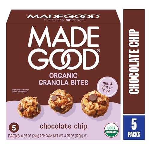 ★MadeGood Organic Chocolate Chip Granola Minis, 5 snack bags