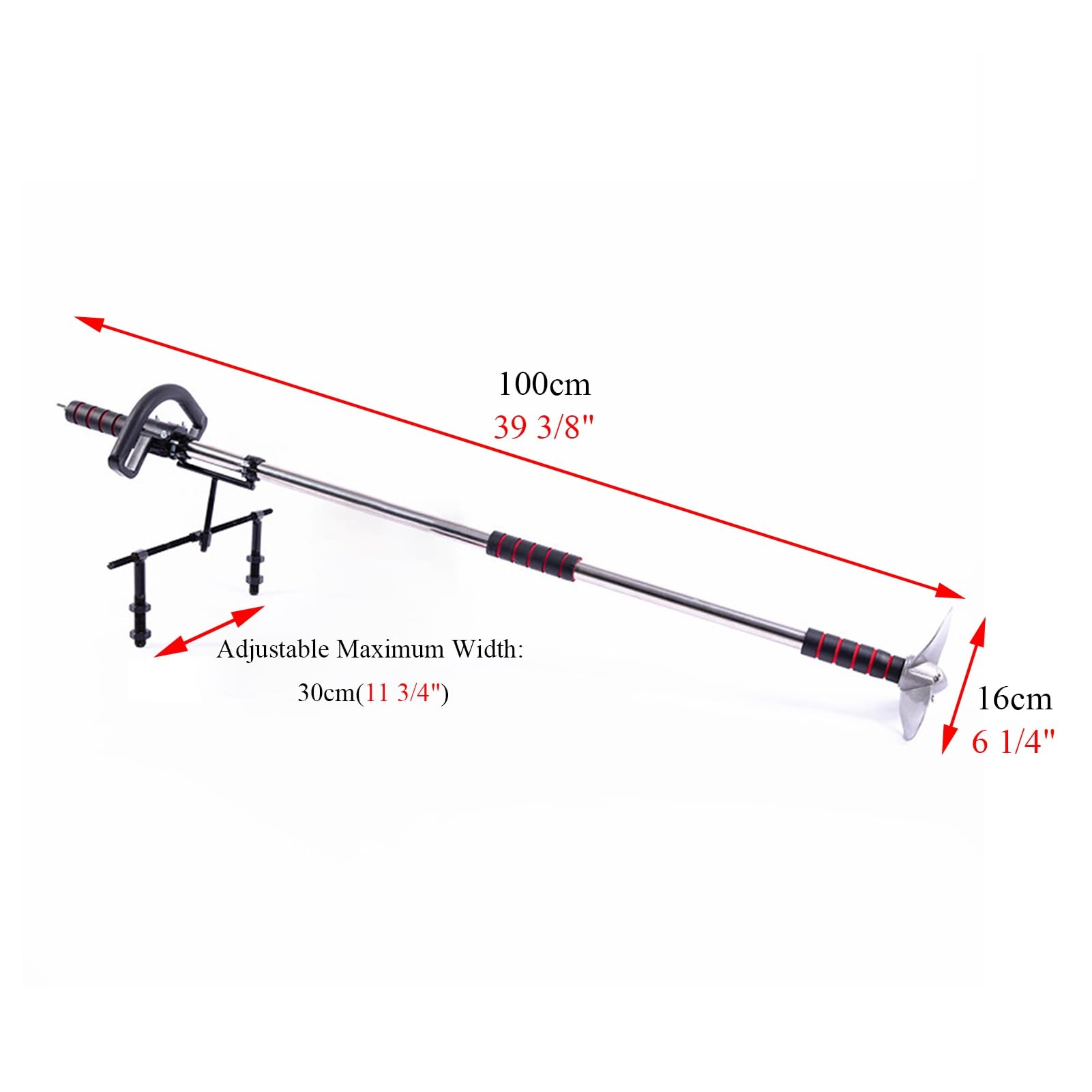 Motore Fuoribordo Motore Elettrico per Canoa/Kayak, Elica Subacquea Orientabile Alimentata da Trapano, Remo di Emergenza per Barca con Supporto, Motore di Bordo(Length 1m/3.3ft)
