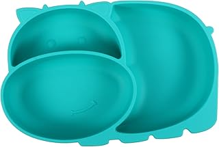 SAFIGLE 1 Peça Prato De Jantar De Silicone De Uma Peça Conjunto Tigela De Sucção Conjunto De Prato De Jantar De Treinamento De Bebê Talheres Prato De Jantar De Sucção De Uma Peça Prato De