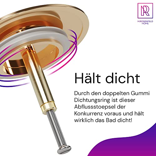 M. ROSENFELD Premium Bath Plug 72 mm, For Standard Bathtub Flow With Innovative Double Seal - Image 3