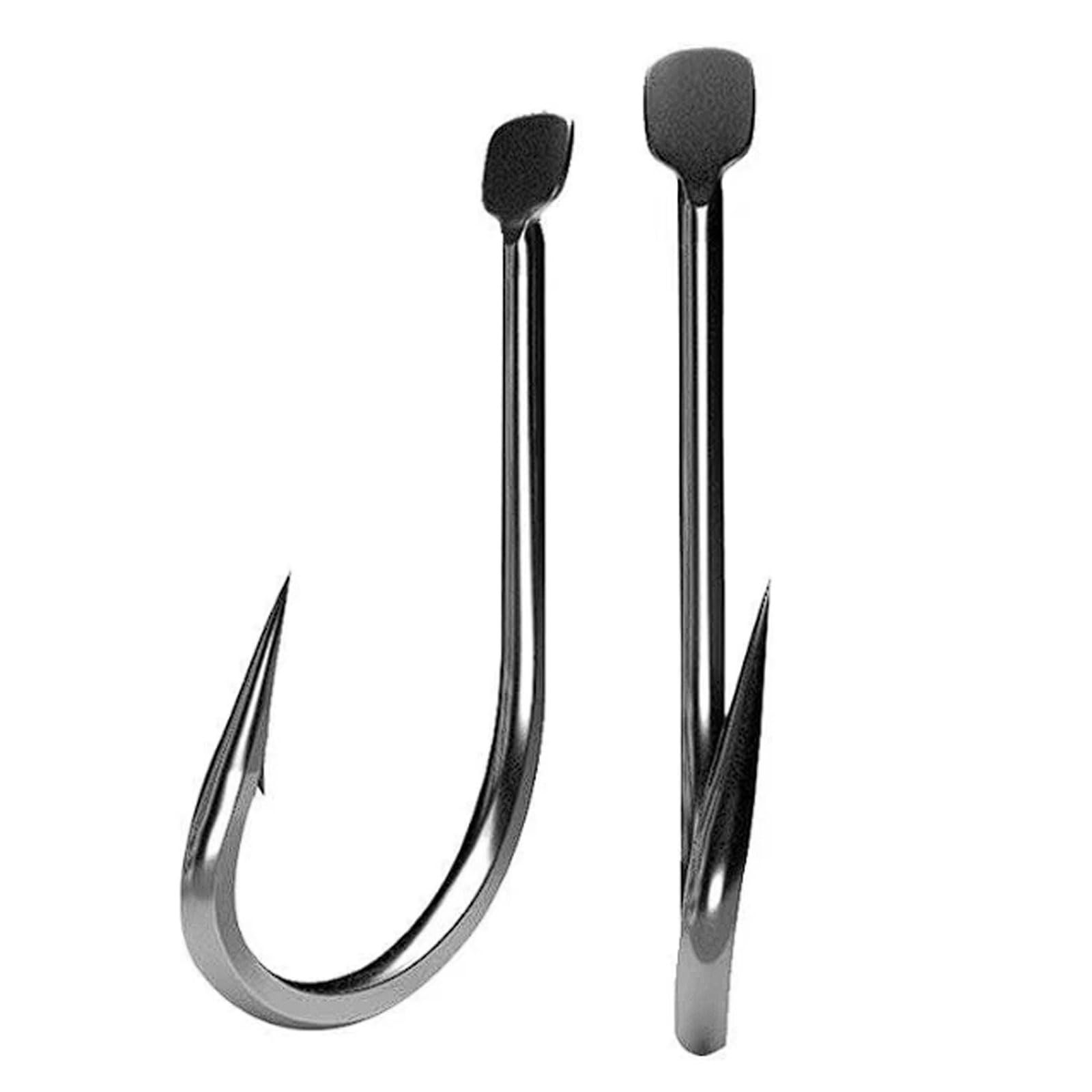 300pcs Barb Fishing Hooks, Sharp Offset High Carbon Steel Hooks for Carp, Common Carp and Whites, River 13#