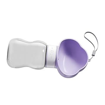 Enakshi Portable Dog Travel Water Bottle, Dog Kettle, Water Bowl for Dogs 350ml Purple |Pet Supplies | Dog Supplies | Dishes, Feeders & Fountains