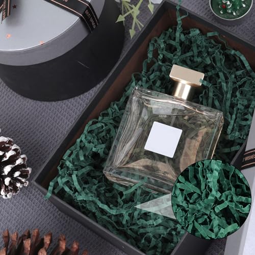 VGOODALL 2LB Green Crinkle Paper Filler, Shredded Confetti Paper for Gift Basket Filling Holiday Box Wrapping Stuffing Supplies - Image 7