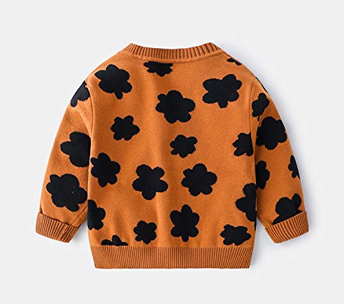 Children V Neck Embroidery Button Up Sweater Long Sleeve Casual Cartoon Cardigan Autumn Winter Knit Outwear2