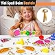 Deepton 300 Stück Goldene Rundkopfklammern mit Muster - Rostfrei, 8mm für Scrapbooking, Basteln & Büro