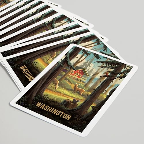 Lantern Press Washington, cartas Póker 52 piezas miniatura 5