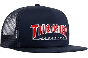 Embroidered Outlined Mesh Hat - Navy Blue