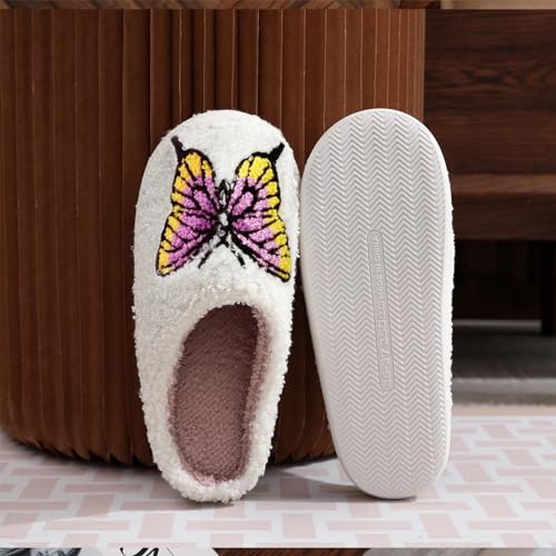 Image of LNERIP Animal Slippers Fruit Slippers Plant Slippers Various Cartoon Patterns Fluffy Soft Memory Foam Retro Indoor Outdoor Home Couple Shoes