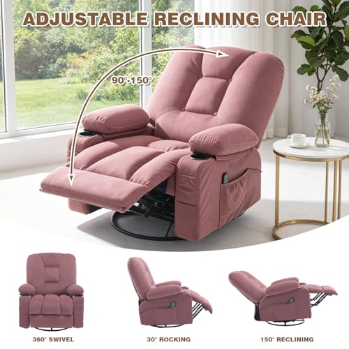 Sillón masaje plegable rosa suave miniatura 7