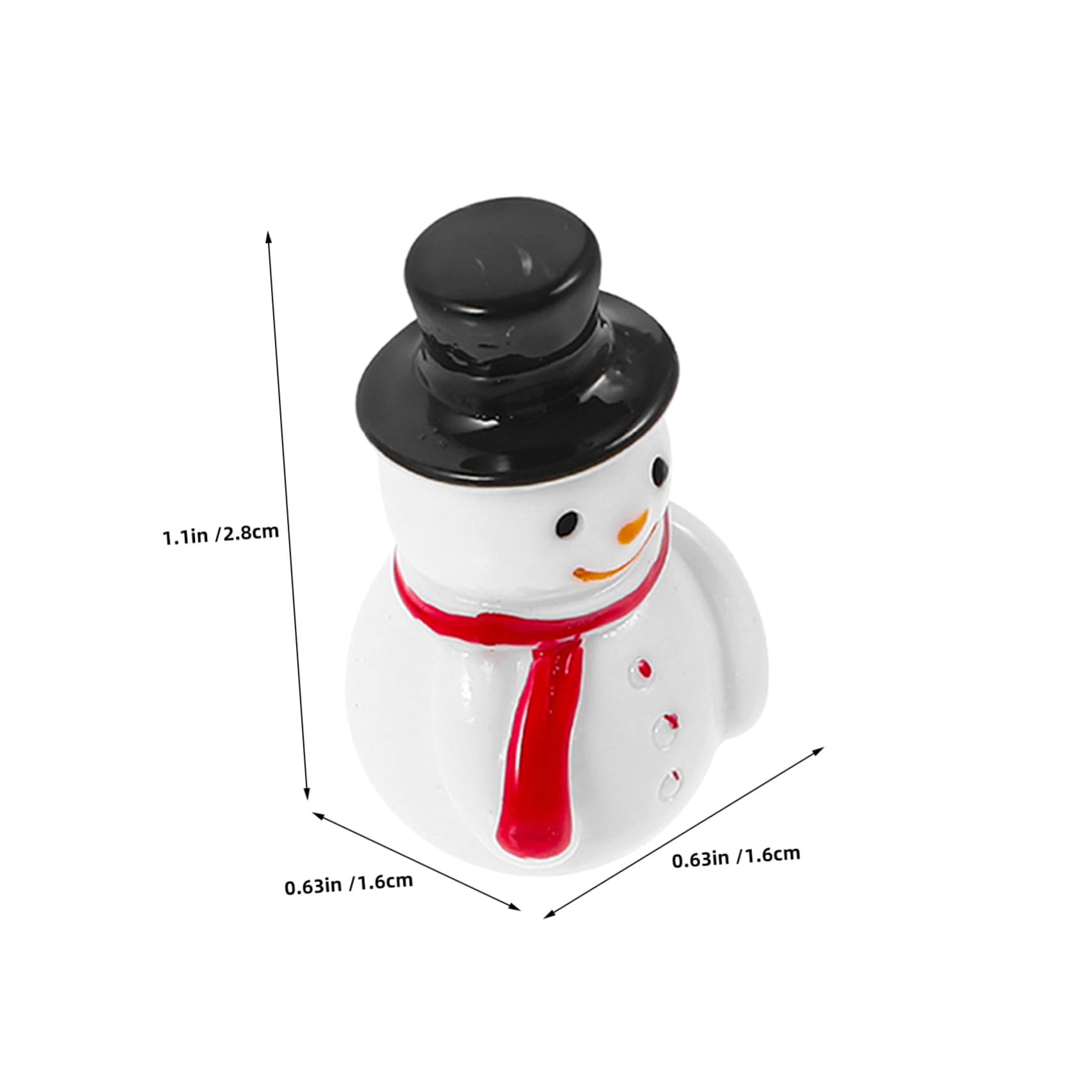 Mobestech 100pièces Lot de Mini Figurines De Bonhommes De Neige Décorations Résine pour Noël Anniversaires Et Intérieurs