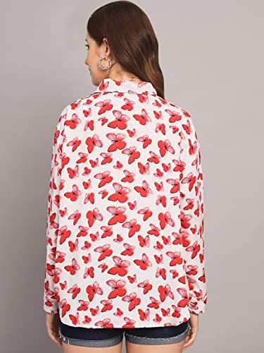 Image of FUNDAY FASHION Women Crepe - Loose Fit Casual Shirt