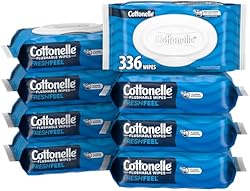 Cottonelle Fresh Feel Flushable Wet Wipes, Adult Wet Wipes, 8 Flip-Top Packs, 42 Wipes Per Pack (336 Total Wip