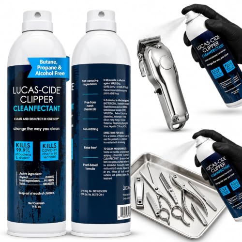 Lucas-Cide Clipper Cleaner & Disinfectant Spray (Set of 2)