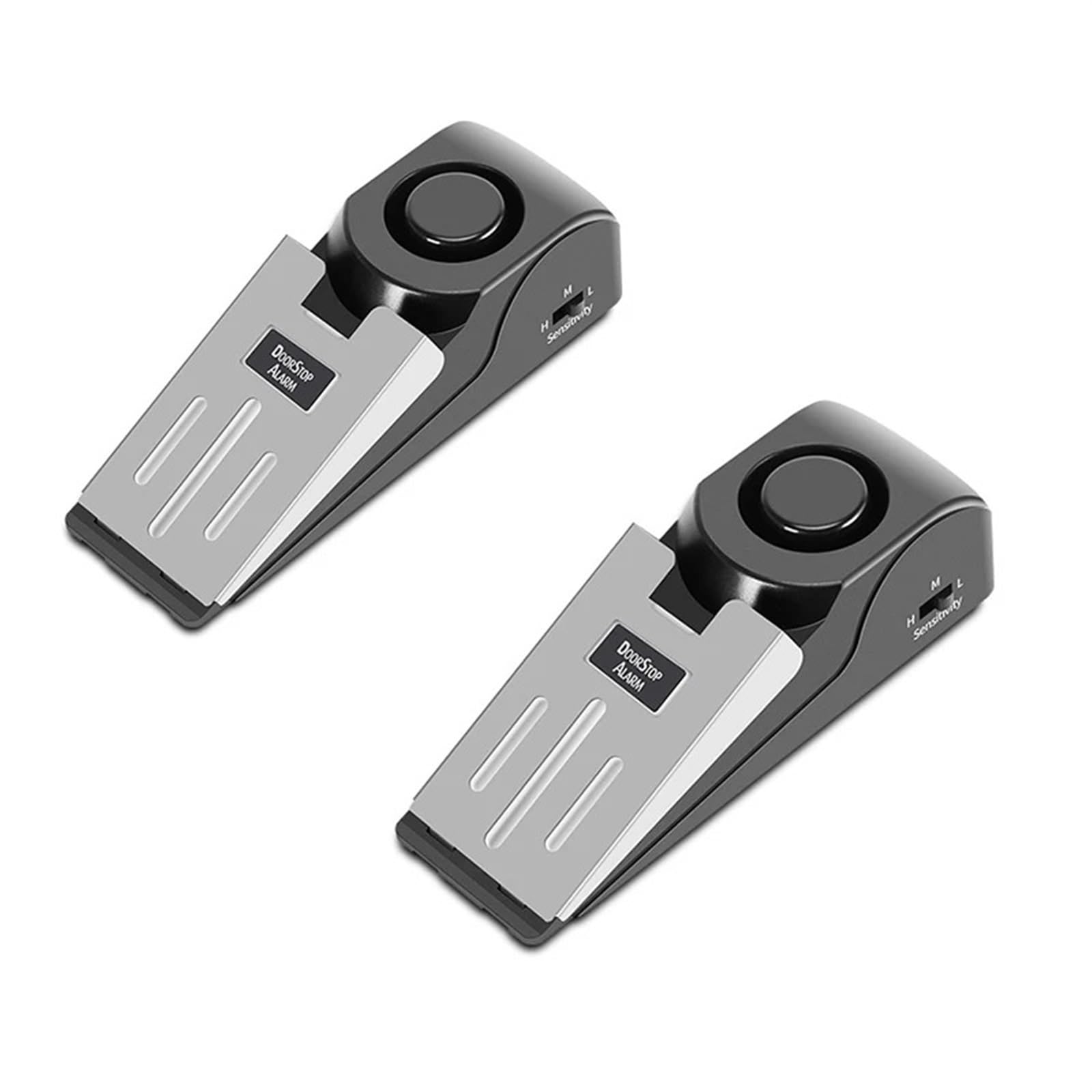 Mini alarme d'arrêt de porte 120db de sécurité domestique en format coin lot de 2