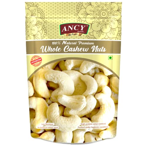 Image of Ancy Kaju (Cashew) 250 Grams for All Ages | High in Protein and Boosts Energy and Build Immunity | Healthy Nutritious Cashew Nut | Delicious Vegan & Crunchy Kaju Nut for Cooking and Raw Eating