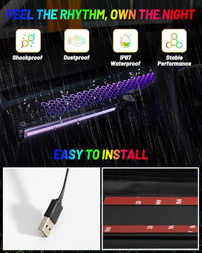 Luces LED RGB para tablero Tesla Model 3 accesorios consola central con caja almacenamiento 7