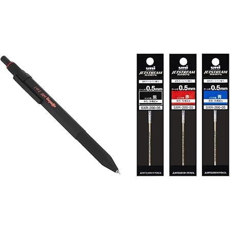 Amazon セット買い ロットリング Rotring 600 3in1 マルチペン ブラック 21 21116 三菱鉛筆 ボールペン替芯 ジェットストリームプライム 0 5 多色多機能 3色 Sxr20005 文房具 オフィス用品 文房具 オフィス用品