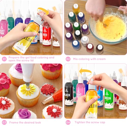 Image of Food Coloring Gel for Baking Cake Food Coloring