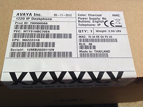 Avaya 1220 Ip Deskphone color carbón miniatura 1