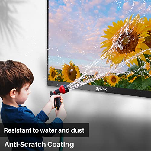 SYLVOX 55 Zoll Outdoor TV 1000Nits IP55 Wasserdicht,Smart Android TV 4K UHD. HDR 10 Dolby Audio Fernsehen, Sprachsuche,DTV&ATV,DVB-T/C/T2/S/S2,HBBTV Google Assistant Built-in Teilweise Sonne Deck PRO – Bild 6