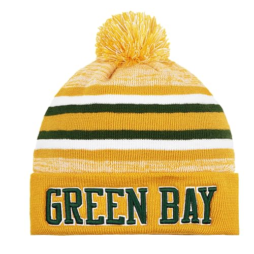 Green Bay Beanie Hat Football Knit Hats Winter...