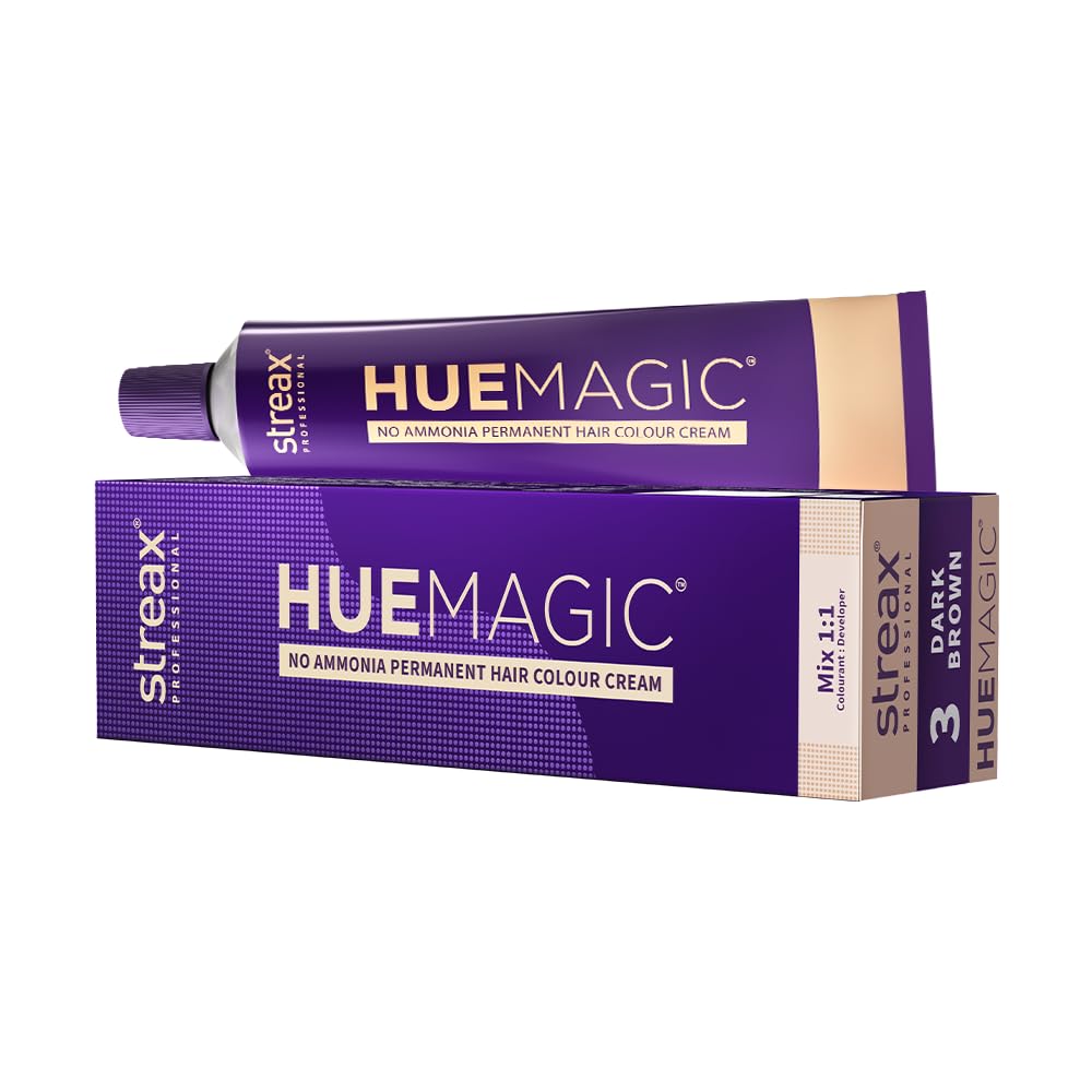 Streax Professional HueMagic Permanent Hair Colour Cream, 90gm