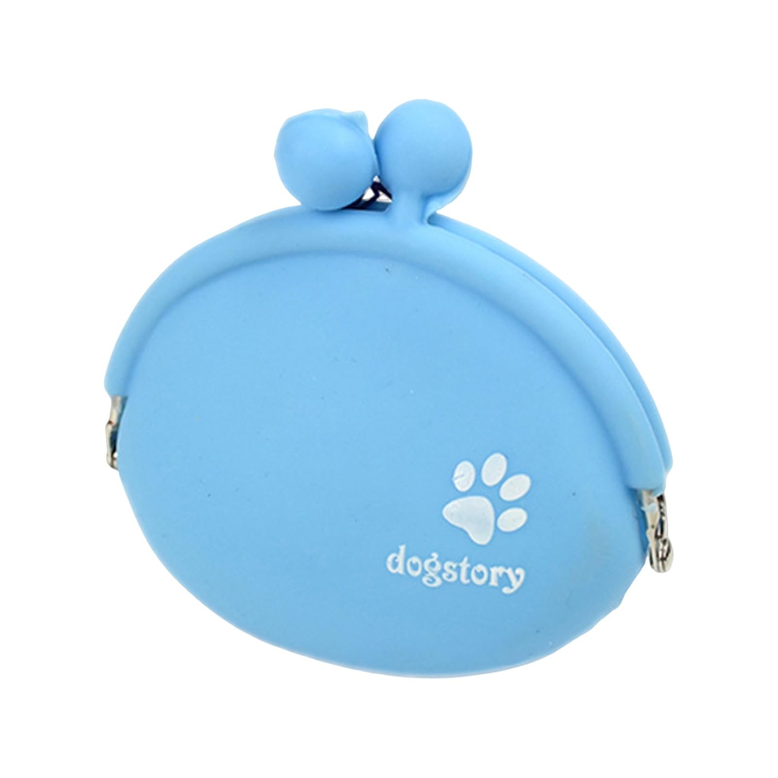 Shienfir Silicone Dog Treat Bag Dishwasher Safe Pet Snack Container Silicone Dog Treat Pouch Portable Pet Snack Bag for Outdoor Training Blue