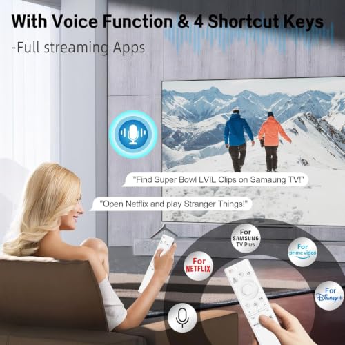 Image of BN59-01391A Solar Frame TV Remote Replacement for Samsung Smart TV with Voice Bluetooth Rechargeable Solar Cell, Compatible with Samsung 2020 to 2025 Neo LED 4K Ultra HD TV Samsung Frame Remote