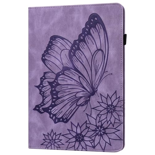 Étui Fire HD8 2017 housse tablette Amazon en cuir violet à rabat