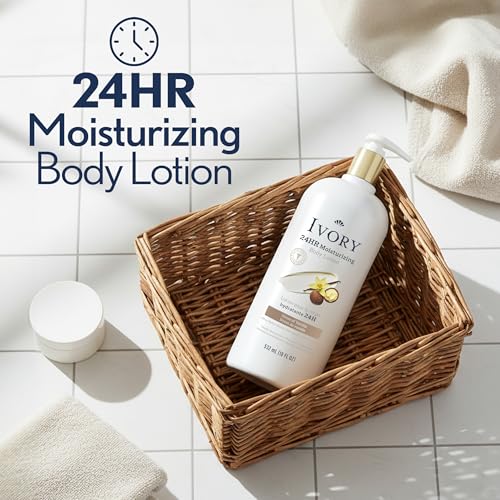 Image of Ivory Hand & Body Lotion, 24hr Moisturizing, Repairs Extra Dry Skin, All Day Hydration, Lightweight Formula, Absorbs Instantly, Perfect for Daily Use, Shea Butter Blend, Vanilla Scent, 18 fl oz