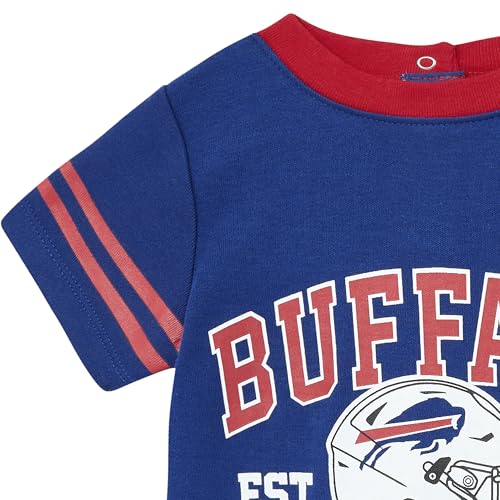 Gerber Baby NFL Team Short Sleeve Romper, Bills, 0-3 Months - image 2