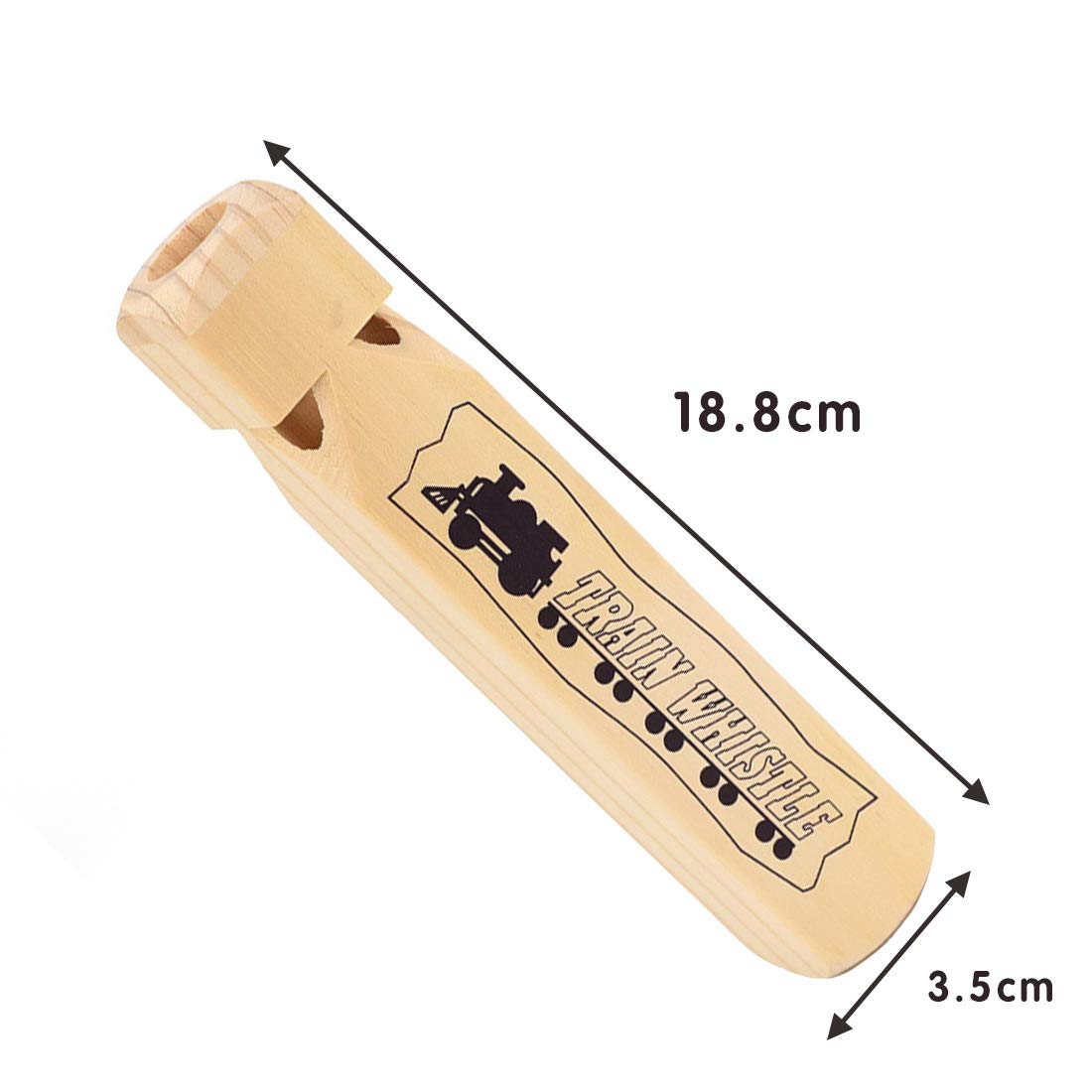 Silbato de tren para niños, paquete de 2 silbatos de madera con 4 tonos