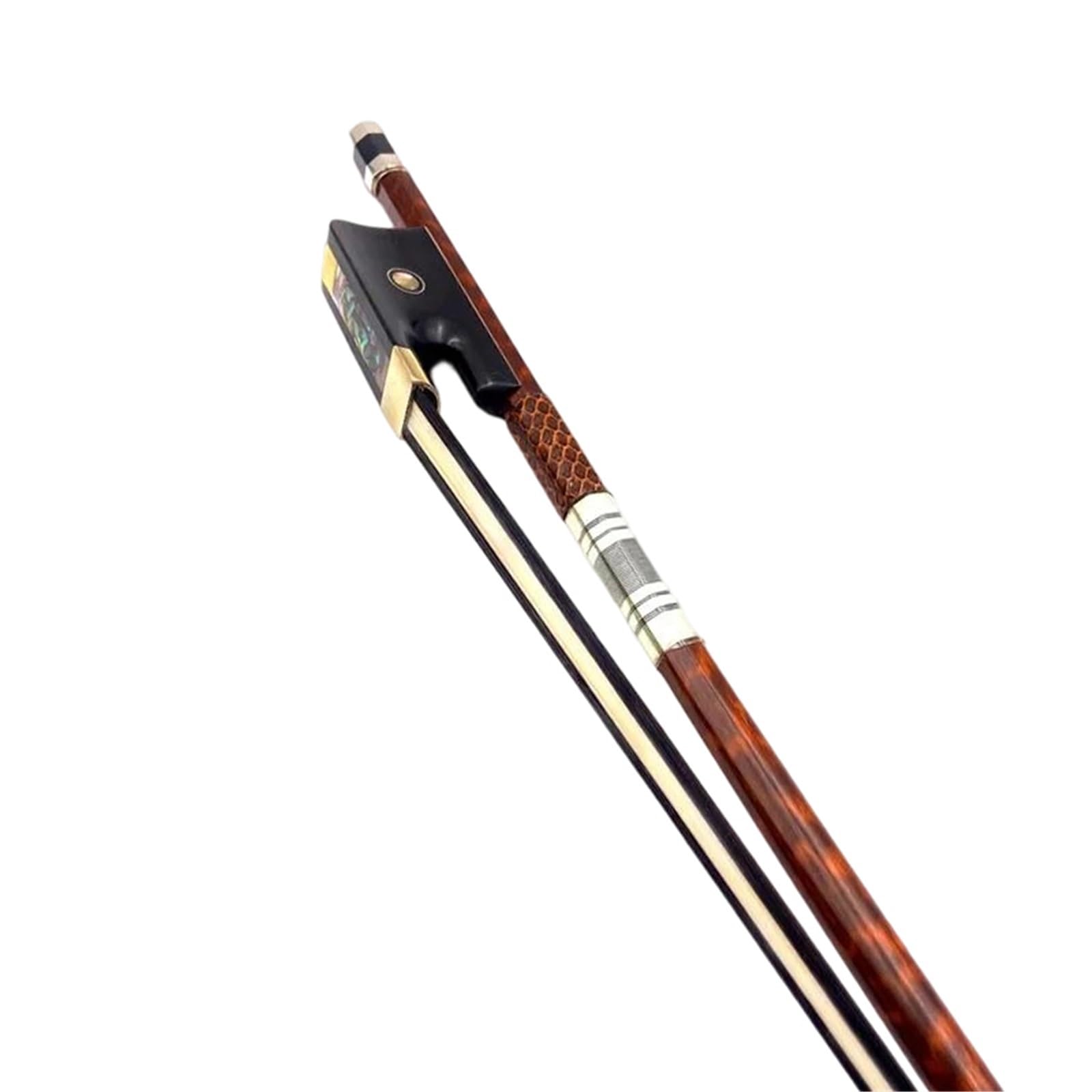 Geigenbogen 1 Stück Starker Kontrabass Violinbogen Doppelt Weiß/schwarz Rosshaar Professionelle Leistung