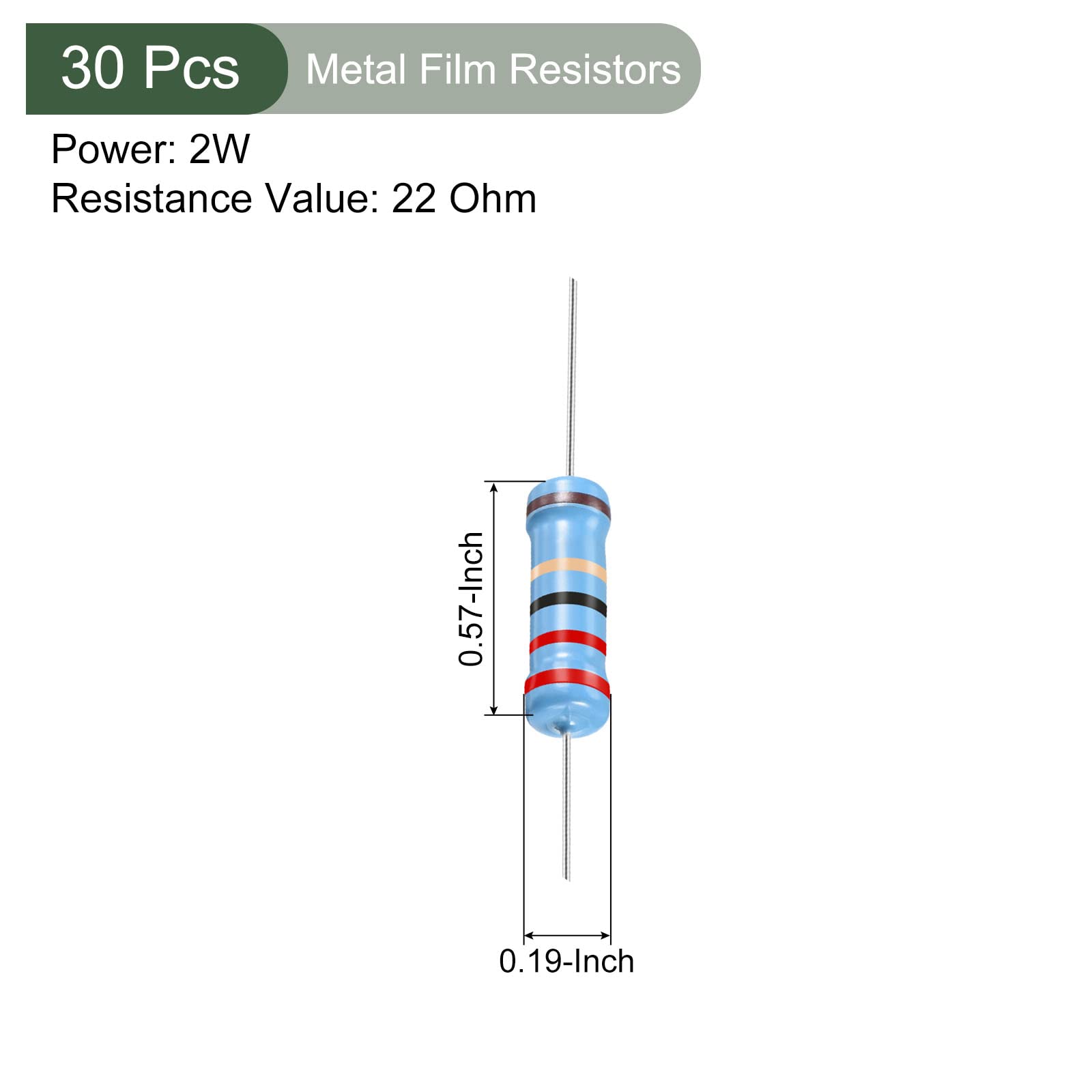 YOKIVE 50 Stück Kohleschicht Widerstände 3W 100 Ohm - Für Elektronik Projekte